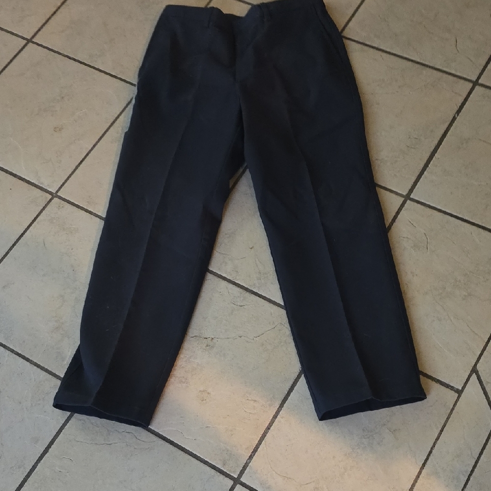 Haggar Dark Navy Straight-Leg Dress Pants